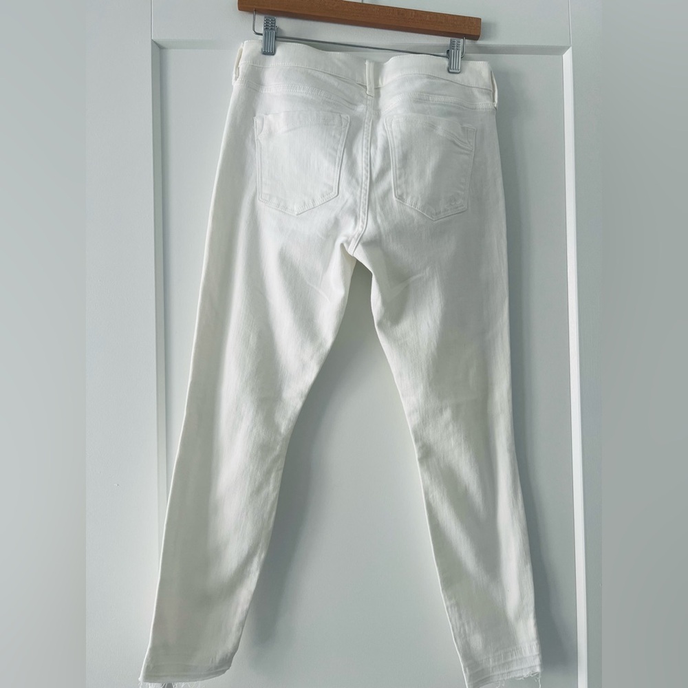 Express White Skinny Ankle Distressed Jeans, Size 8 - Picture 13 of 13